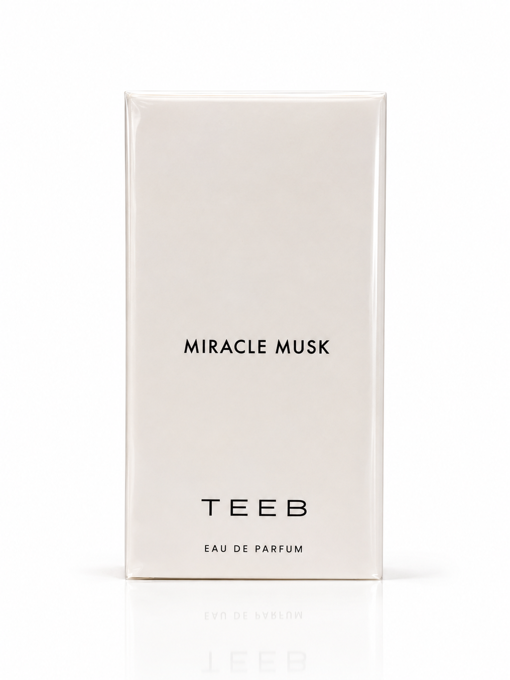 Cream Miracle Musk Eau de Parfum box with TEEB branding