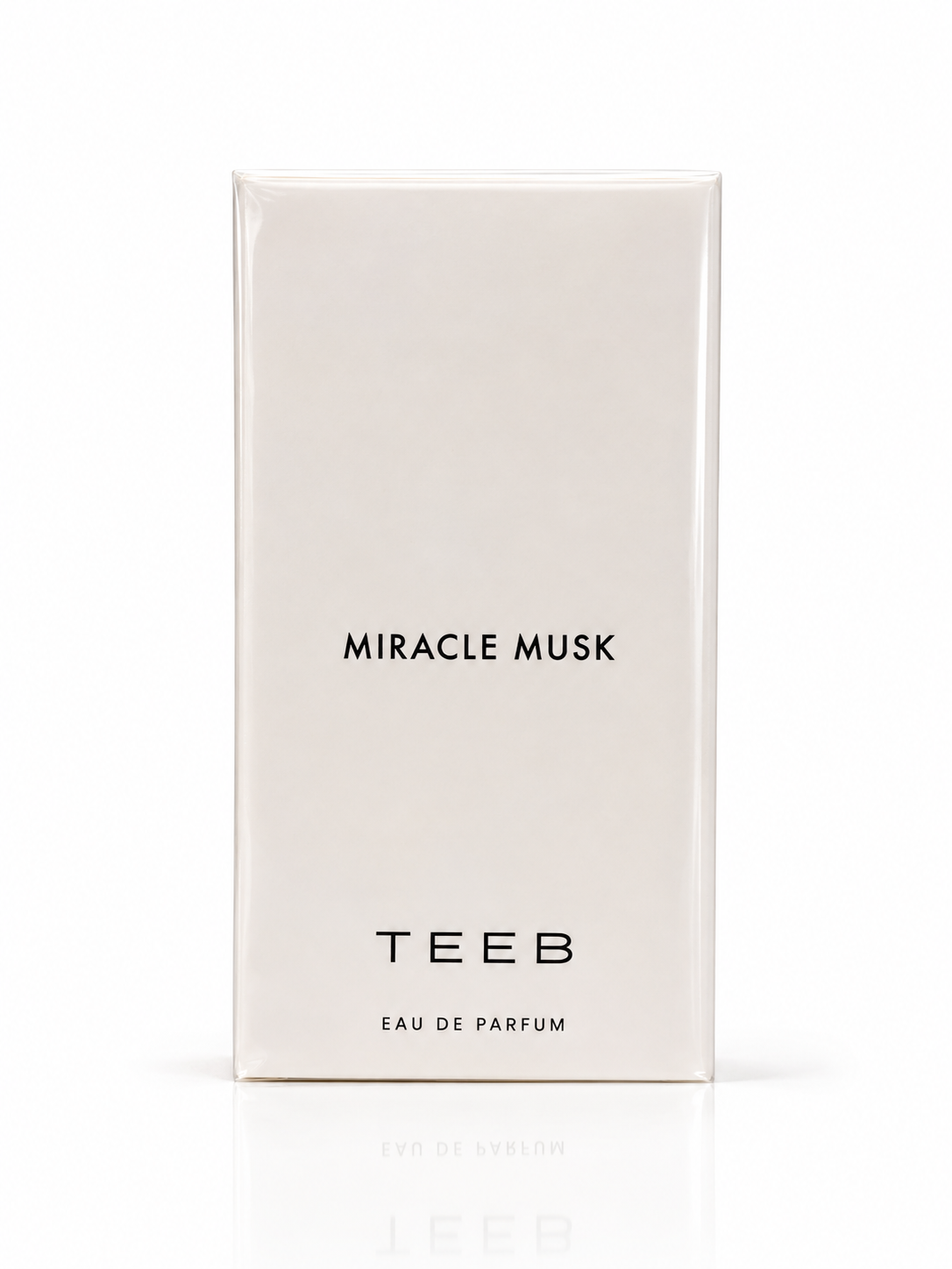 Cream Miracle Musk Eau de Parfum box with TEEB branding