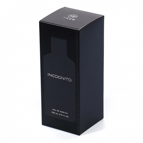 Black Incognito Eau de Parfum box with a bottle outline on the front